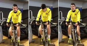 Villa trenuje na rowerze