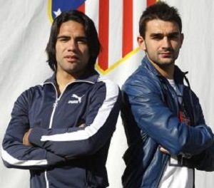 Falcao i Adrián przed meczem