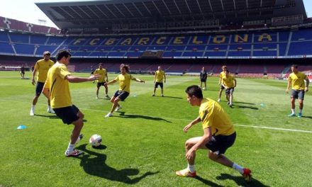 Trening na Camp Nou