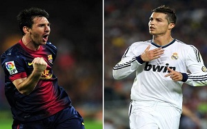 Leo Messi twarzą w twarz z Cristiano Ronaldo
