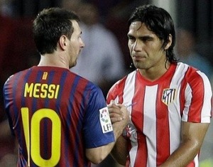Messi i Falcao: twarzą w twarz