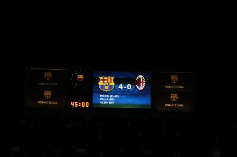 wynik meczu FC Barcelona - AC Milan na Camp Nou