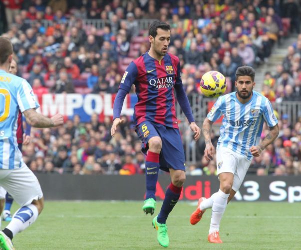 Sergio Busquets w meczu z Malagą