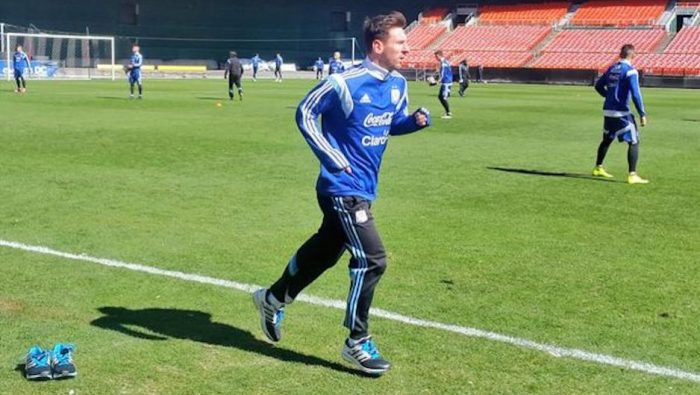 Leo Messi na treningu reprezentacji