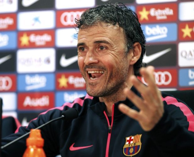 Luis Enrique na konferencji prasowej