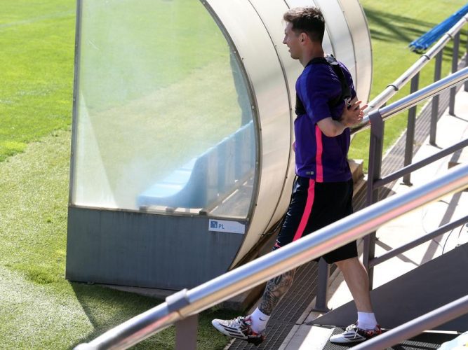 Leo Messi na treningu
