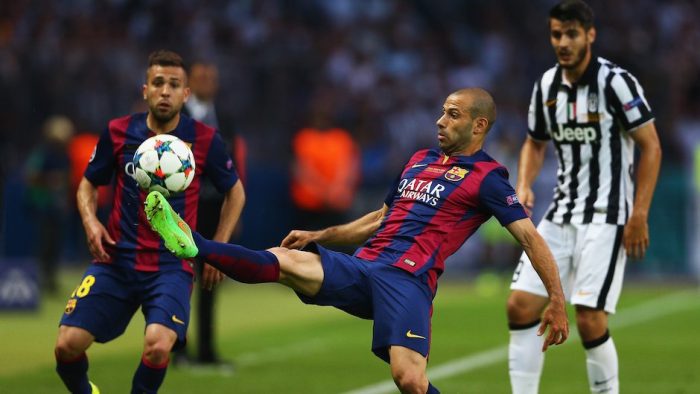Javier Mascherano podczas meczu z Juventusem