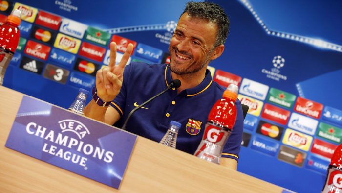 Luis Enrique na konferencji prasowej