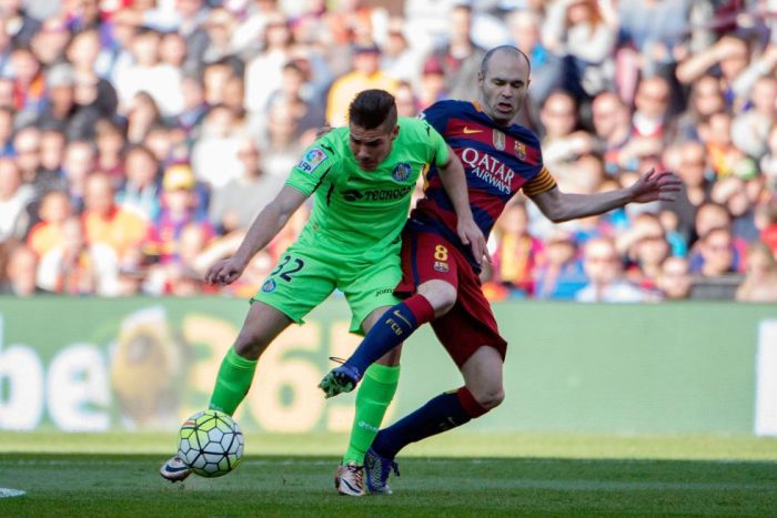 Andres Iniesta w meczu z Getafe