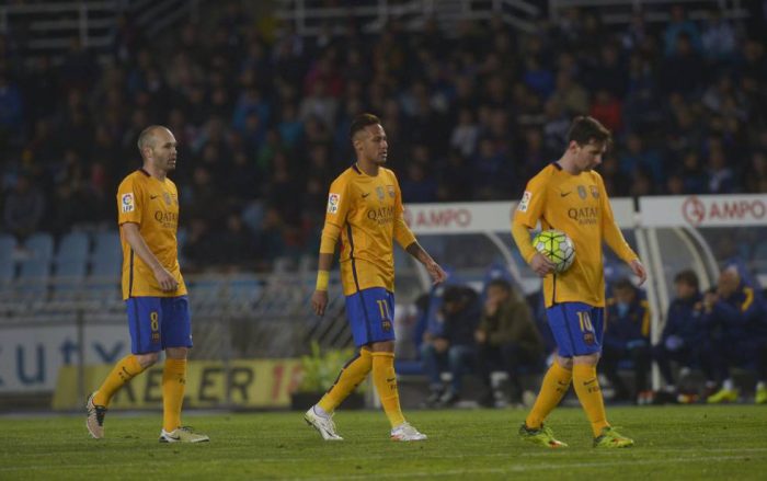 Iniesta, Neymar i Messi