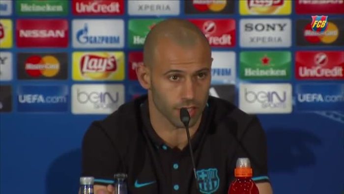 Javier Mascherano na konferencji prasowej