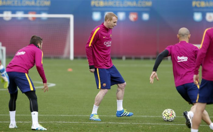 Jeremy Mathieu na treningu