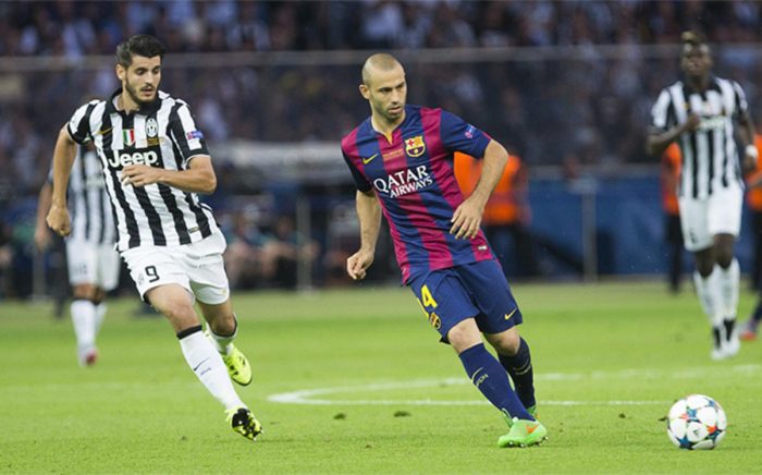Javier Mascherano w meczu z Juventusem