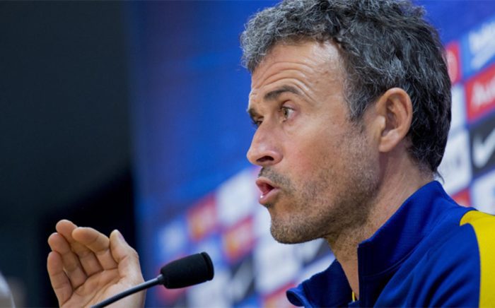 Luis Enrique na konferencji prasowej
