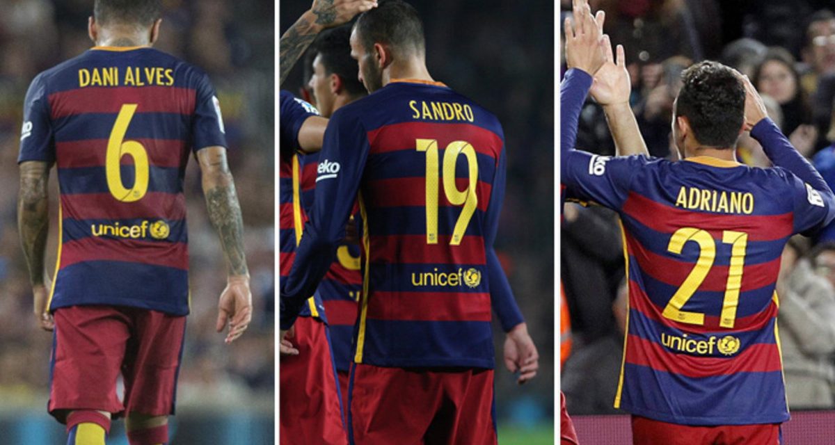 Barça może stracić 18 milionów euro na odejściu Alvesa, Sandro i Adriano