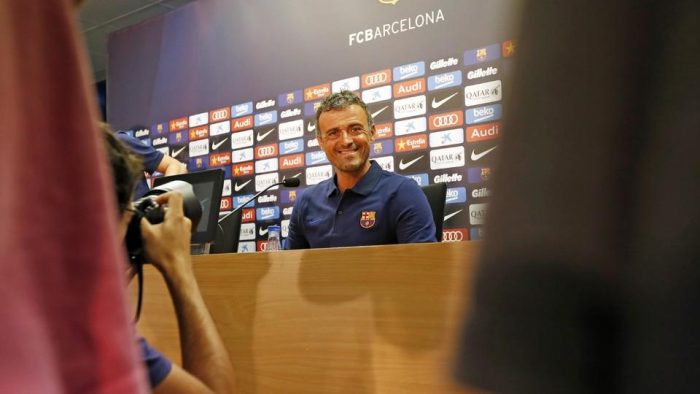 Luis Enrique na konferencji prasowej