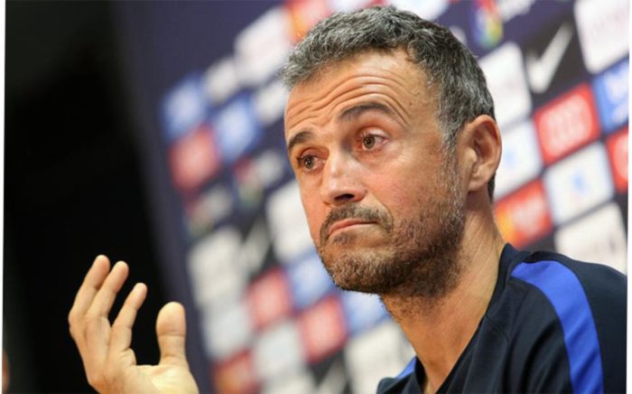 Luis Enrique na konferencji prasowej
