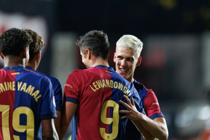 Dani Olmo i Robert Lewandowski | FC Barcelona 2024